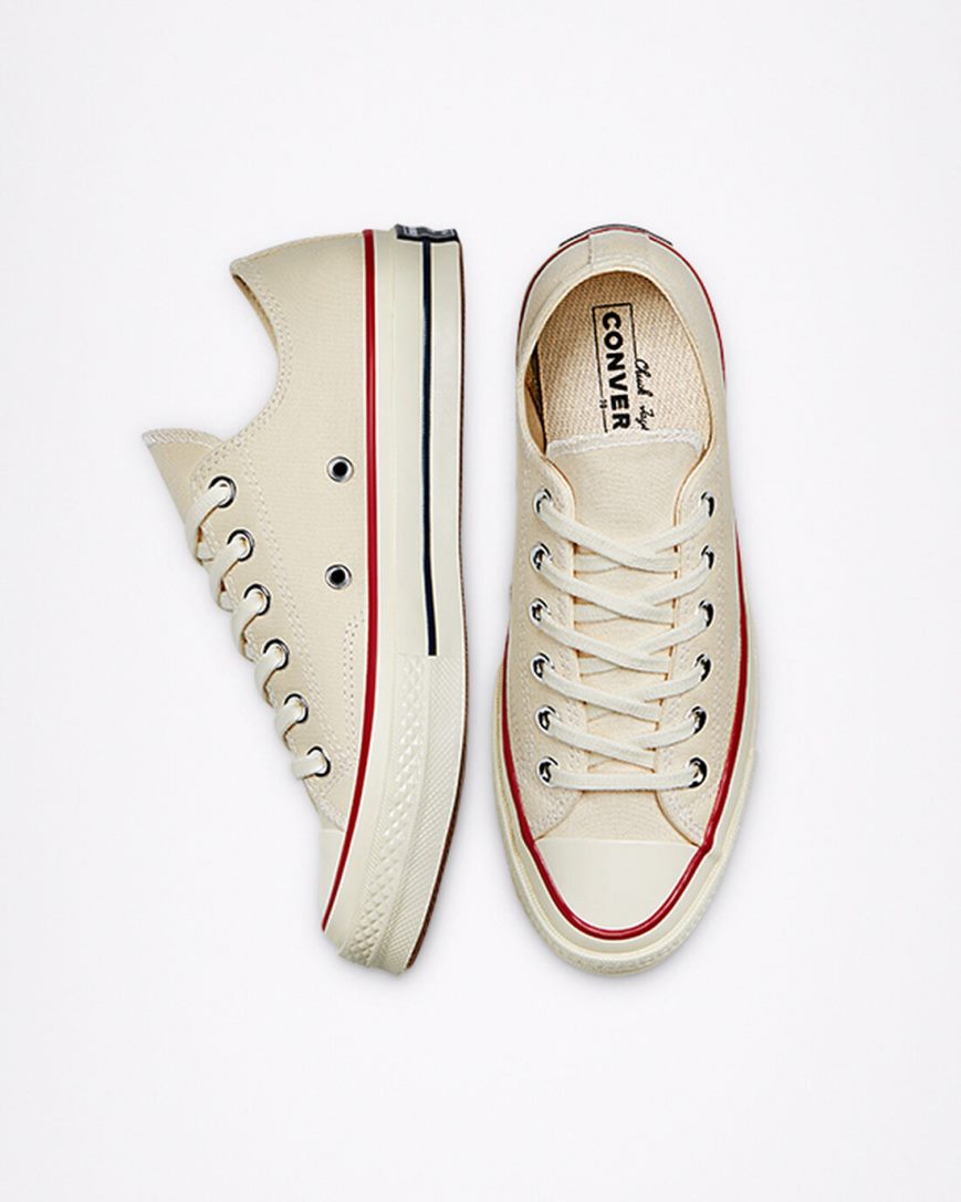 Pánské Boty Nízké Converse Chuck 70 Vintage Platene Béžový Tmavě Červené | CZ HZOX85